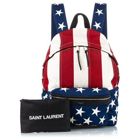 Zaini Yves saint laurent in Tela Multicolore 